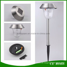 Aço inoxidável Solar Powered Stake Light Lâmpada de jardim Post Solar Lawn Lamp Solar Pathway Light